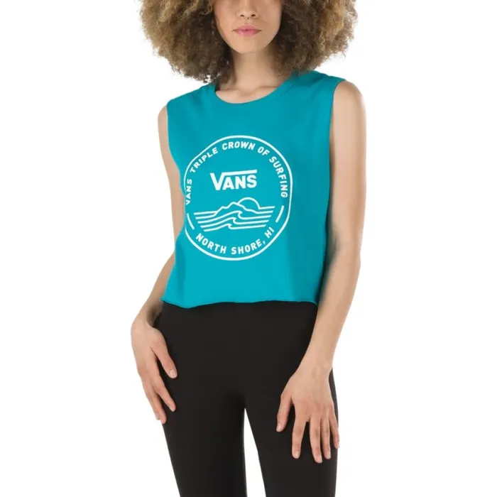 2020 VTCS Logo Muscle Tank Enamel Blue TShirts and Tanks Vans Women