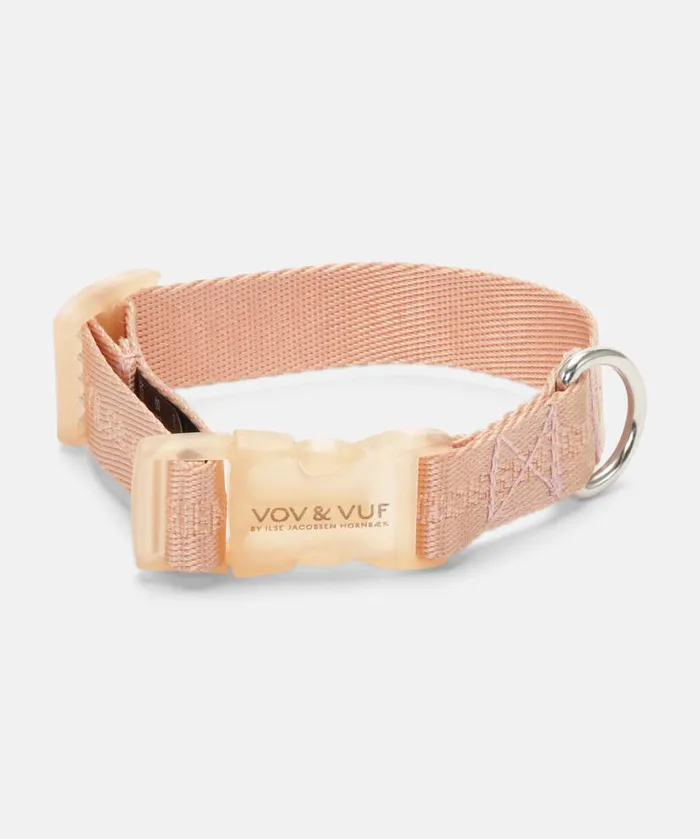 Accessories Ilse Jacobsen Vov and Vuf Dog Collar With Logo 8211 Coral Pink