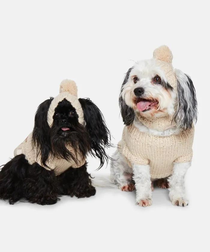 Accessories Ilse Jacobsen Vov and Vuf Dog Knit 8211 Natural