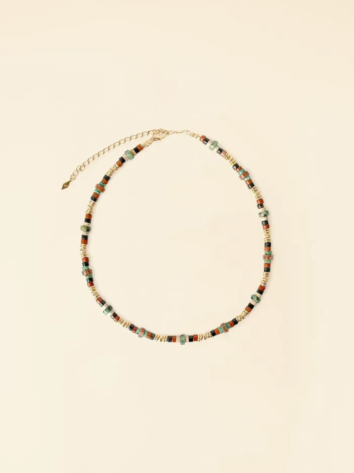 Accessories Women Gachon Pothier Ocre Turquoise Doli Necklace XRENA