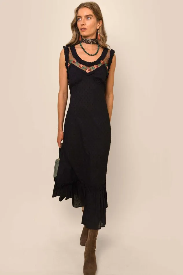 Adela Black Women RIXO Dresses