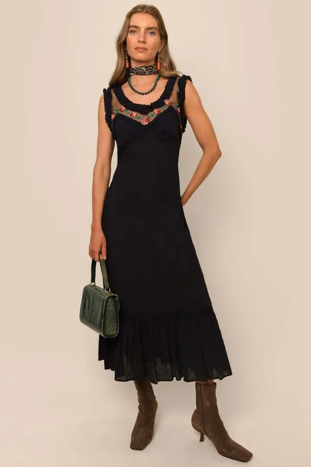 Adela Black Women RIXO Dresses