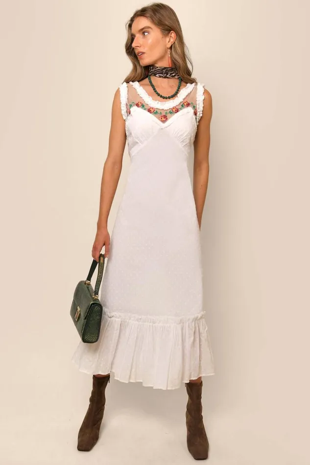 Adela White Women RIXO Dresses