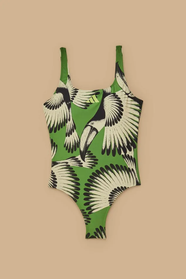 Adidas Toucan Wings Crew Green Swimsuit Women FARM Rio OnePiece Swimsuits Adidas Toucan Wings Crew Green Swimsuit Women FARM Rio OnePiece Swimsuits