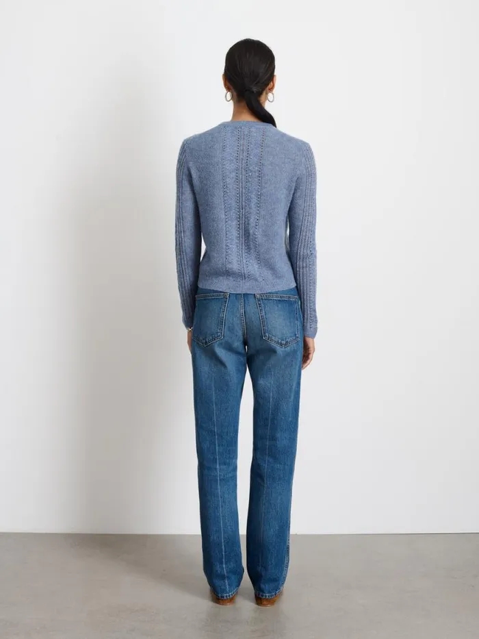Alex Mill Addison Cardigan Frost Blue Women Sweaters