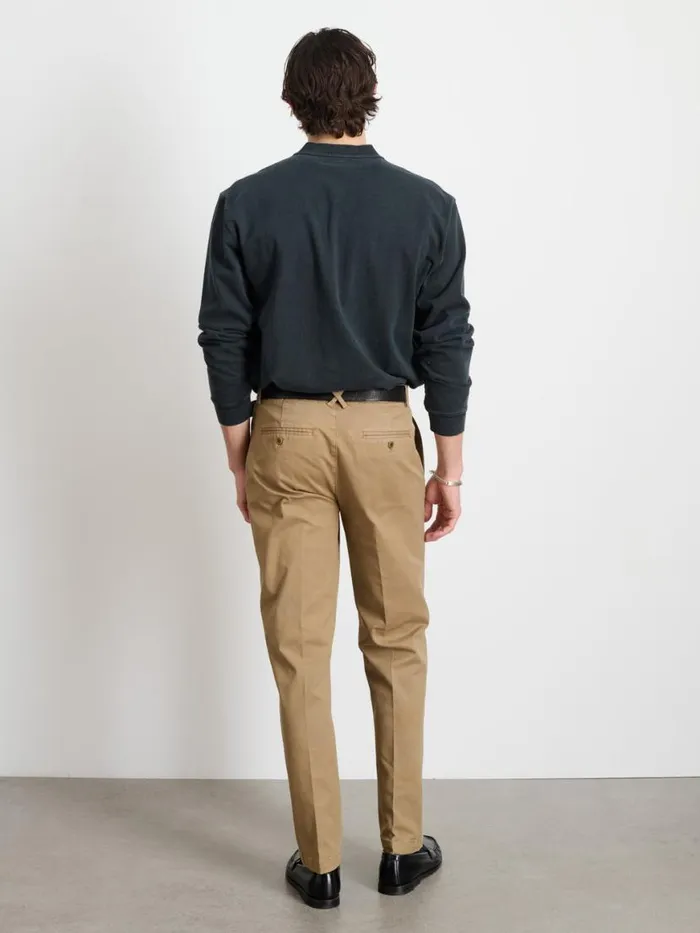 Alex Mill Alan Henley In Heavyweight Cotton Washed Black Men Tees Polos