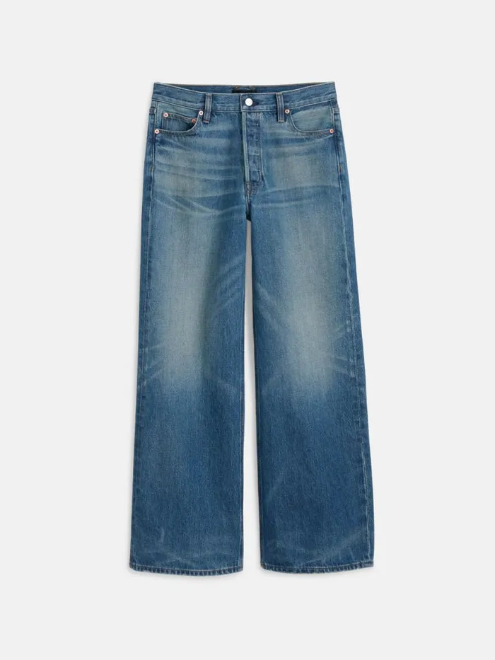 Alex Mill Alek Relaxed Wide Leg Jean Paris Medium Wash Women Pants