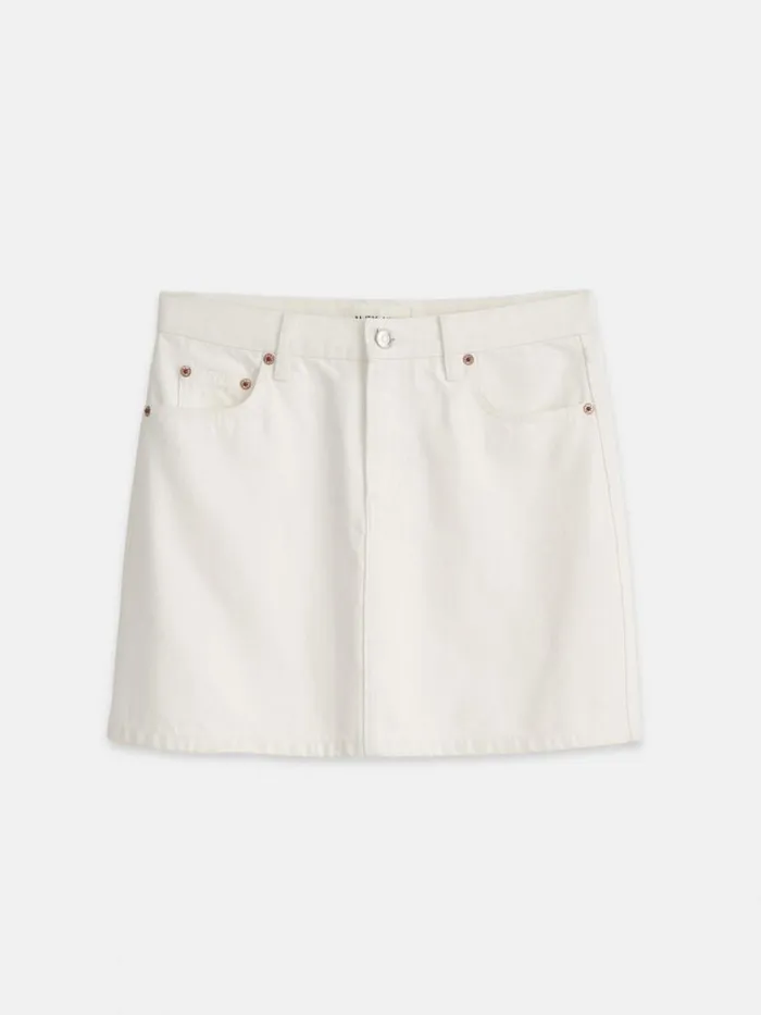 Alex Mill Andie Mini Skirt In White Denim White Women Dresses Skirts
