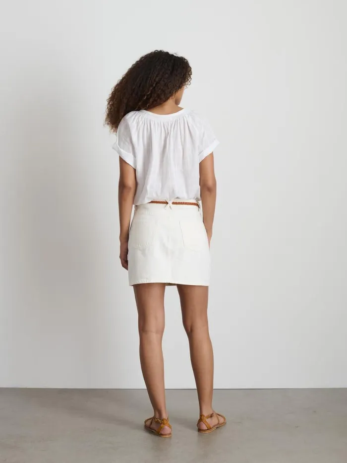 Alex Mill Andie Mini Skirt In White Denim White Women Dresses Skirts