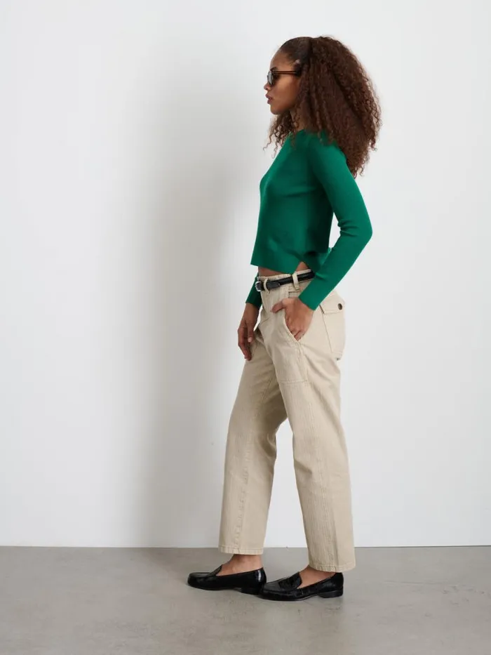 Alex Mill Ava Sweater Tee Emerald Women Sweaters Alex Mill Ava Sweater Tee Emerald Women Sweaters
