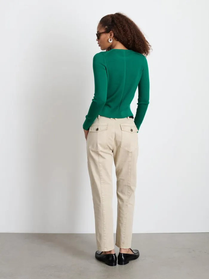 Alex Mill Ava Sweater Tee Emerald Women Sweaters Alex Mill Ava Sweater Tee Emerald Women Sweaters