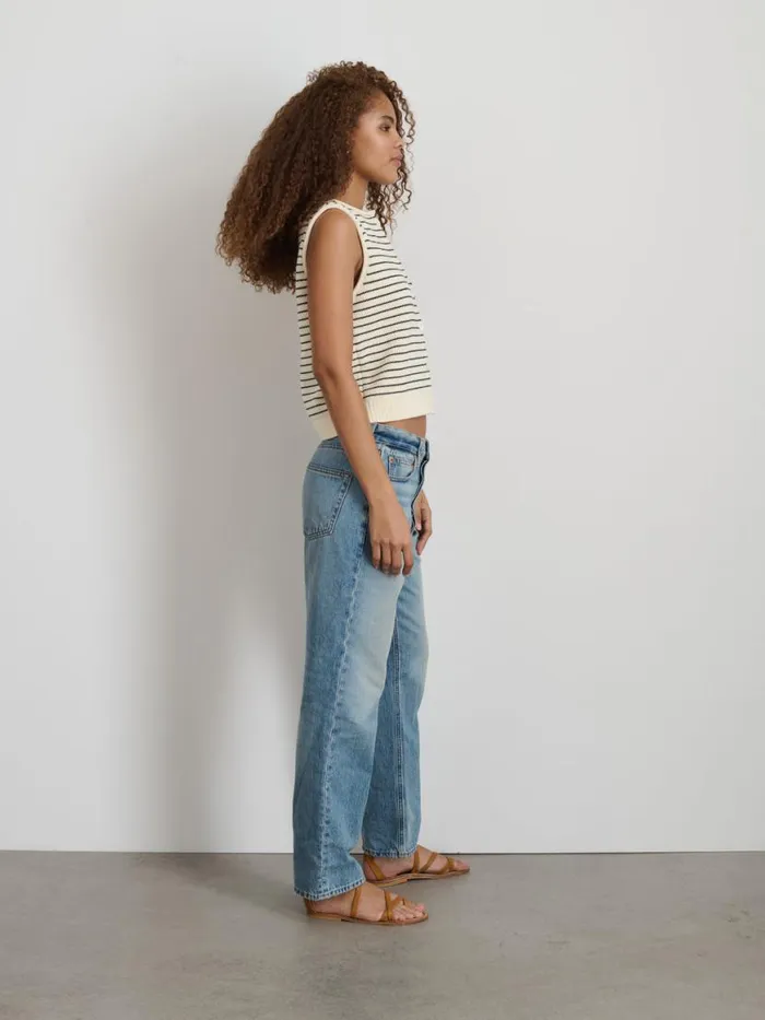 Alex Mill Bridget Striped Vest In Cotton Women Sweaters