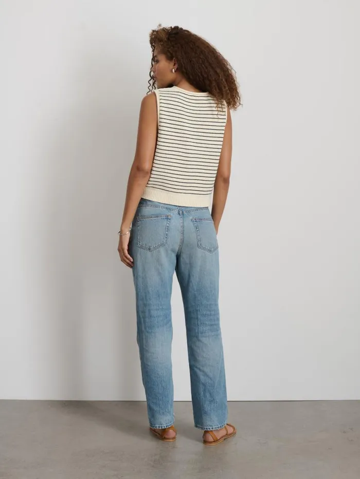 Alex Mill Bridget Striped Vest In Cotton Women Sweaters