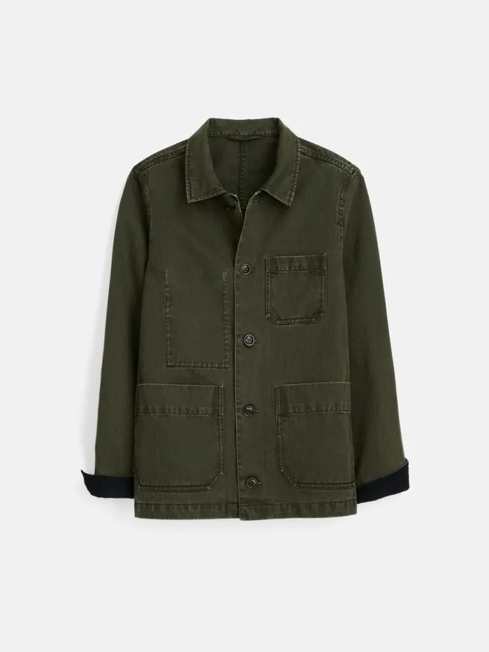 Alex Mill Britt Work Jacket In Herringbone Military Olive Women Jackets Outerwear