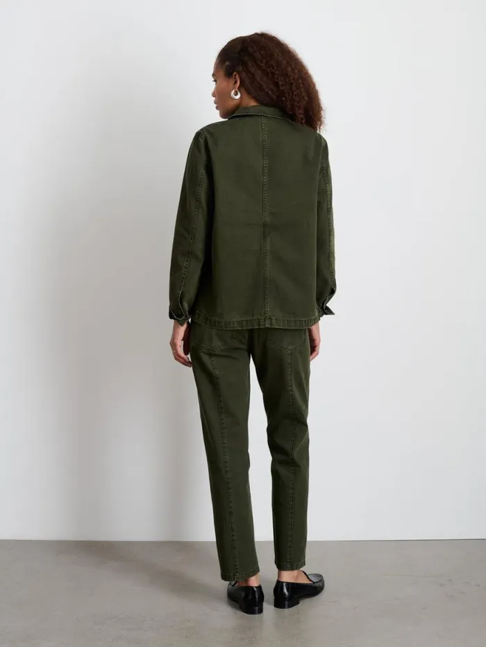 Alex Mill Britt Work Jacket In Herringbone Military Olive Women Jackets Outerwear