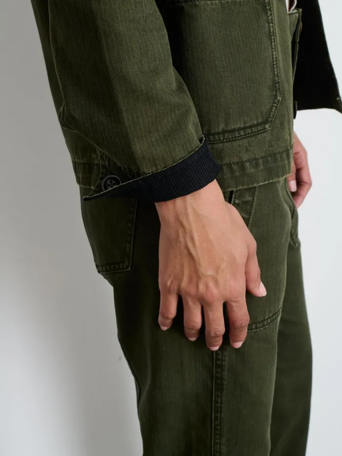 Alex Mill Britt Work Jacket In Herringbone Military Olive Women Jackets Outerwear