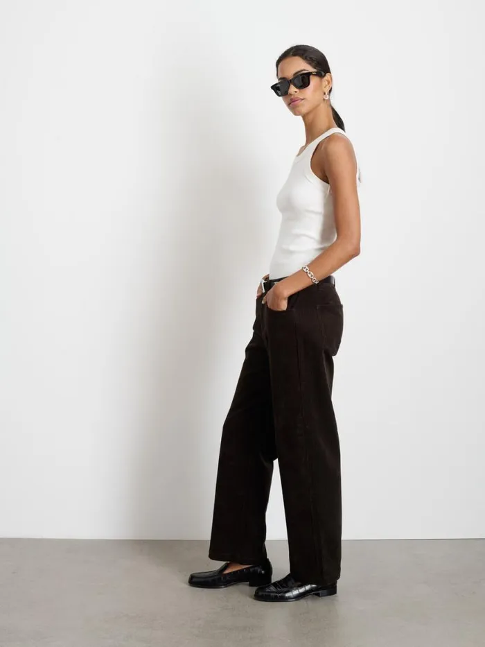 Alex Mill Camden Pant In Corduroy Chocolate Women Pants