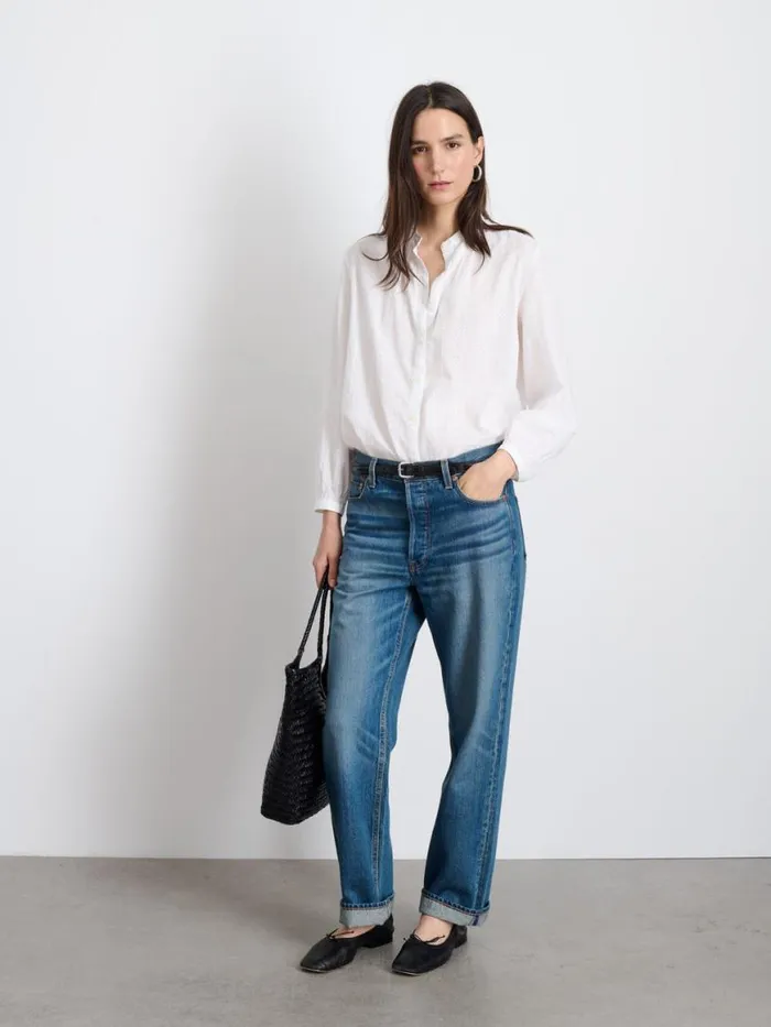 Alex Mill Cari Top White Women Shirts Tops