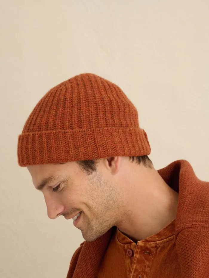Alex Mill Cashmere Beanie Heather Amber Men Accessories Alex Mill Cashmere Beanie Heather Amber Men Accessories