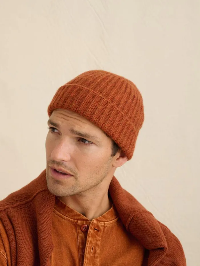 Alex Mill Cashmere Beanie Heather Amber Men Accessories Alex Mill Cashmere Beanie Heather Amber Men Accessories
