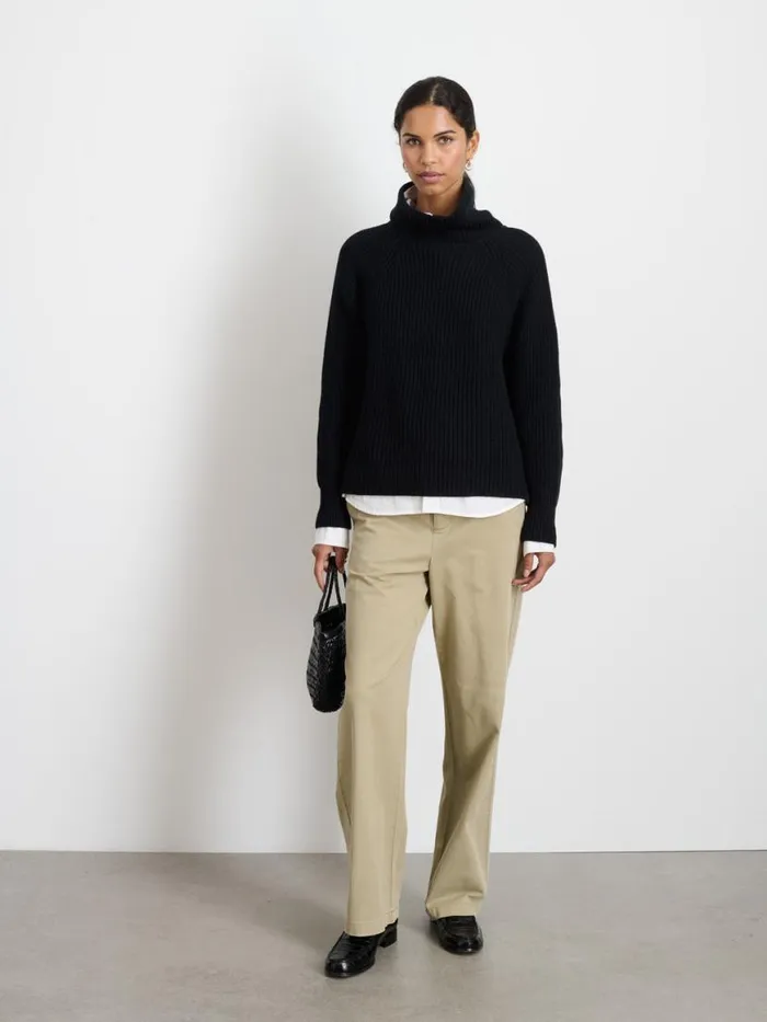 Alex Mill Chelsea Turtleneck In Cotton Cashmere Black Women Sweaters Alex Mill Chelsea Turtleneck In Cotton Cashmere Black Women Sweaters