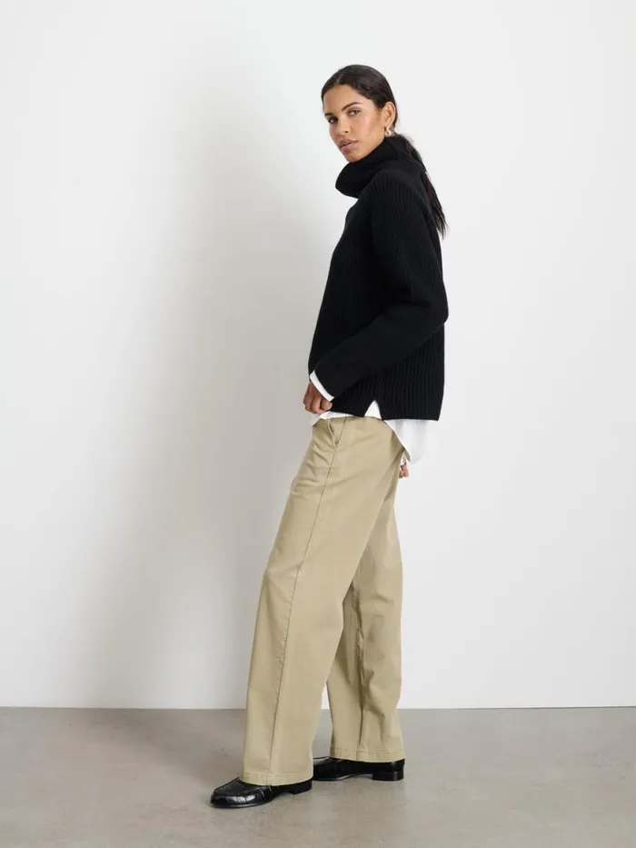 Alex Mill Chelsea Turtleneck In Cotton Cashmere Black Women Sweaters Alex Mill Chelsea Turtleneck In Cotton Cashmere Black Women Sweaters