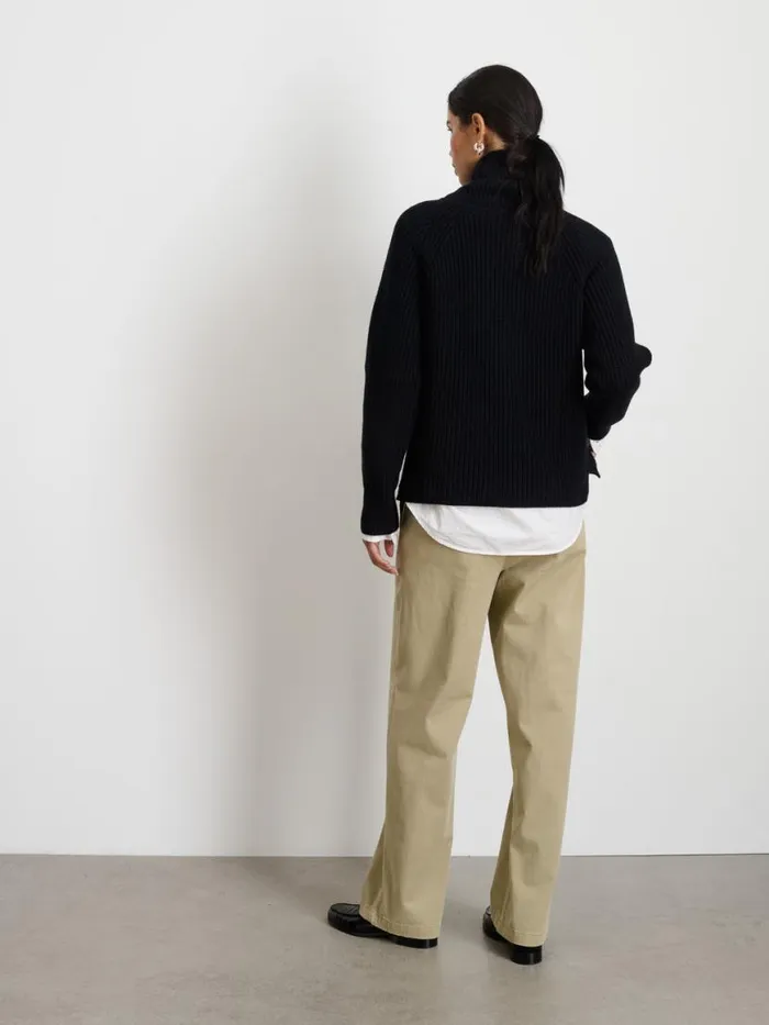 Alex Mill Chelsea Turtleneck In Cotton Cashmere Black Women Sweaters Alex Mill Chelsea Turtleneck In Cotton Cashmere Black Women Sweaters