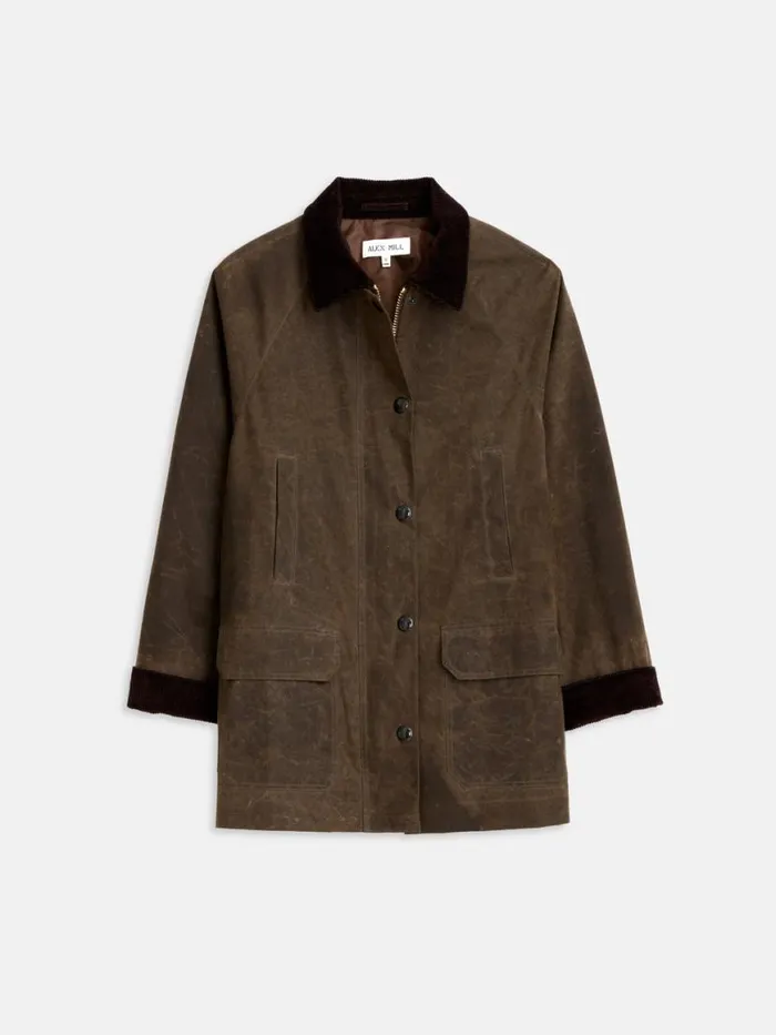 Alex Mill Chiltern Street Jacket In Waxed Cotton Brown Women Jackets Outerwear