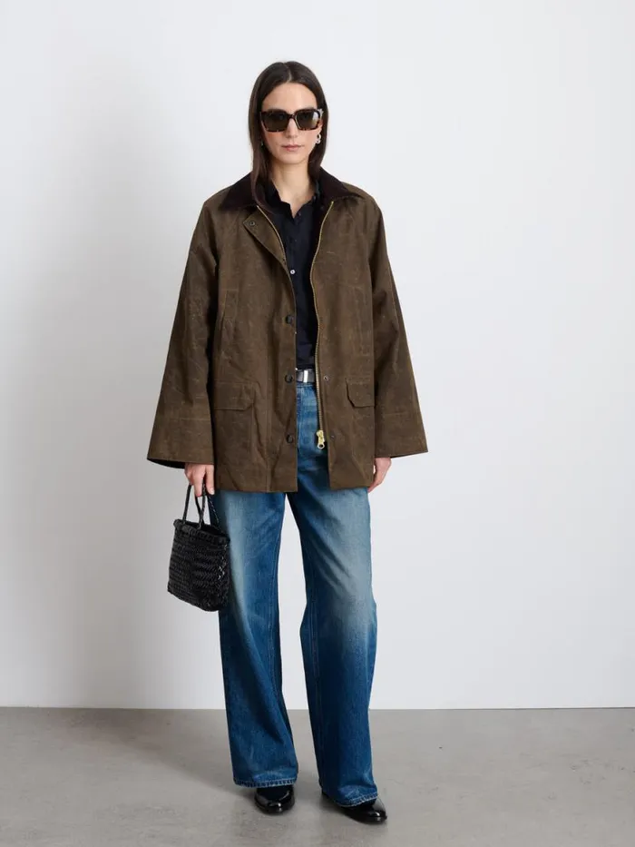 Alex Mill Chiltern Street Jacket In Waxed Cotton Brown Women Jackets Outerwear