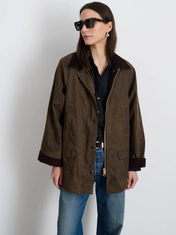Alex Mill Chiltern Street Jacket In Waxed Cotton Brown Women Jackets Outerwear