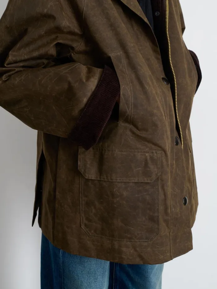 Alex Mill Chiltern Street Jacket In Waxed Cotton Brown Women Jackets Outerwear