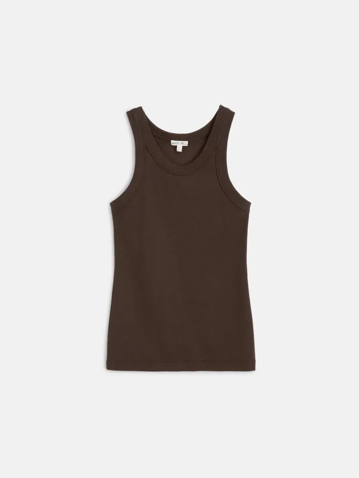 Alex Mill Everyday Rib Tank Roasted Bean Women Tees Tanks