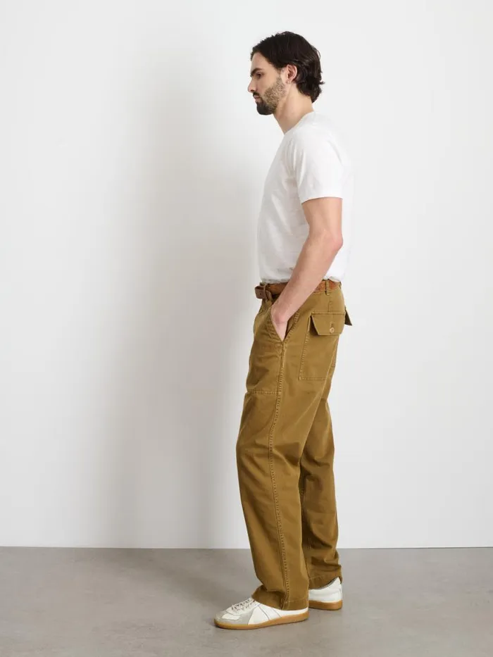 Alex Mill Field Pant In Herringbone Dark Khaki Men Pants