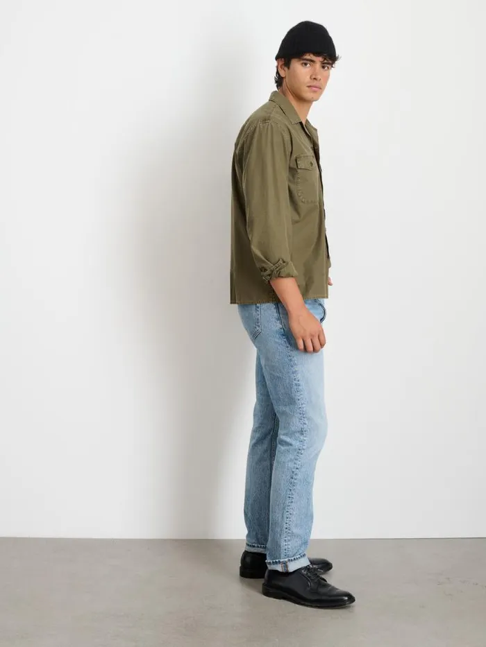 Alex Mill Field Shirt In Crosshatch Cotton Dried Basil Men Shirts