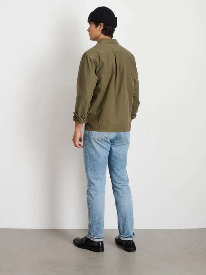 Alex Mill Field Shirt In Crosshatch Cotton Dried Basil Men Shirts
