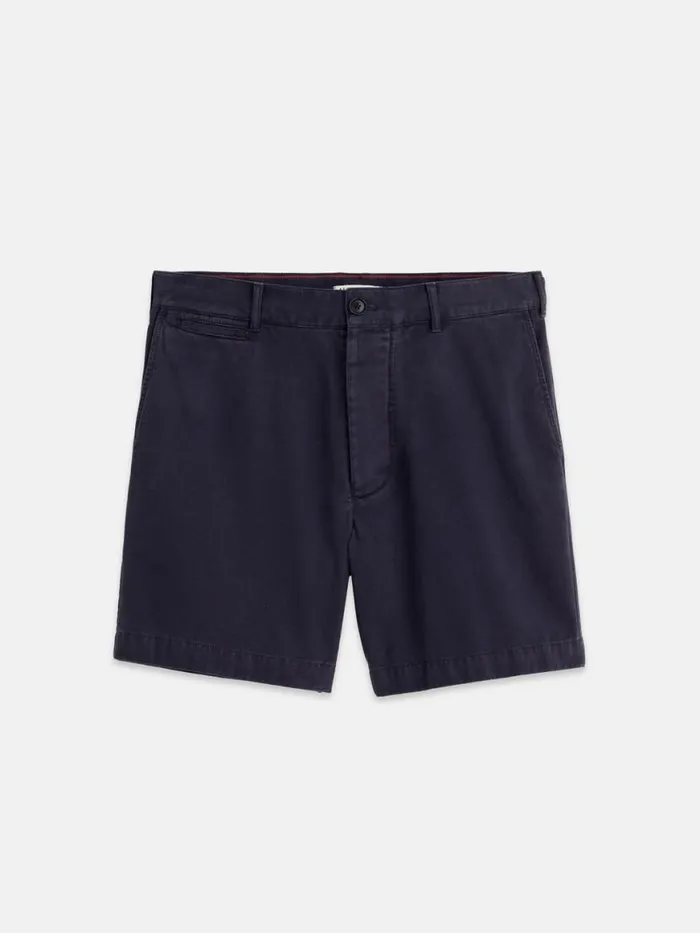 Alex Mill Flat Front Short In Vintage Washed Chino Dark Navy Men Shorts