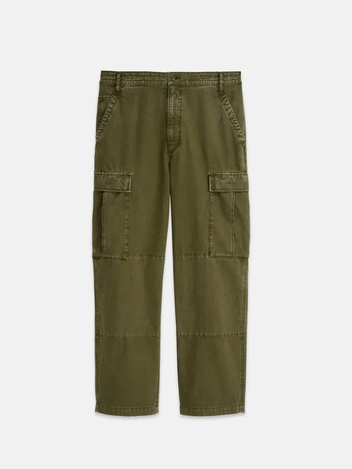 Alex Mill Garment Dyed Cargo Pant In Canvas Field Olive Men Pants