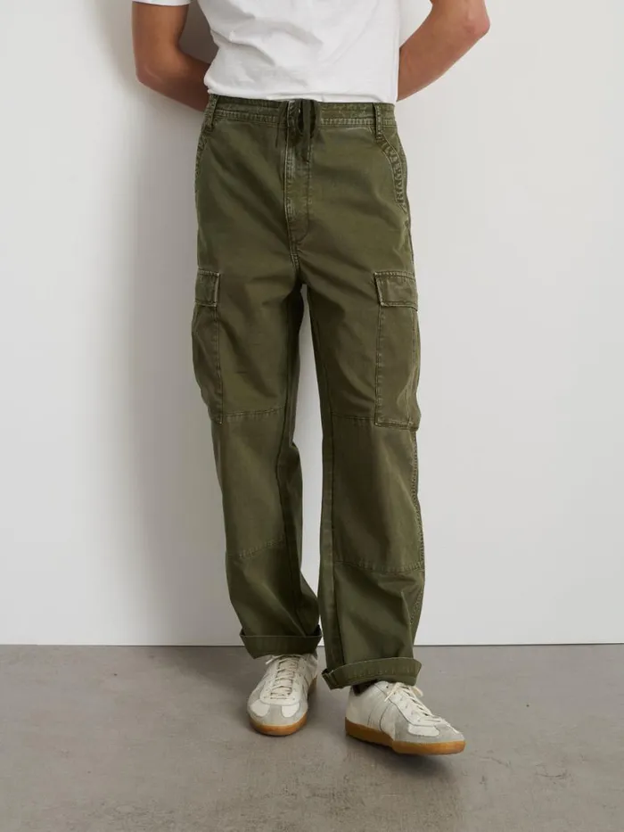 Alex Mill Garment Dyed Cargo Pant In Canvas Field Olive Men Pants