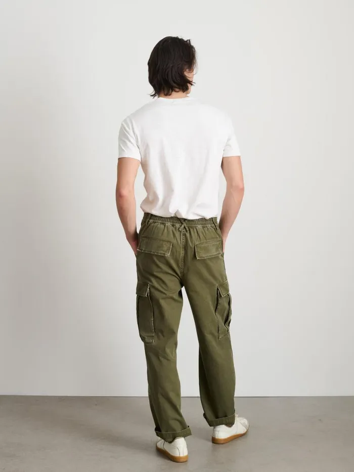 Alex Mill Garment Dyed Cargo Pant In Canvas Field Olive Men Pants
