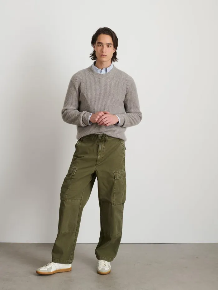 Alex Mill Garment Dyed Cargo Pant In Canvas Field Olive Men Pants