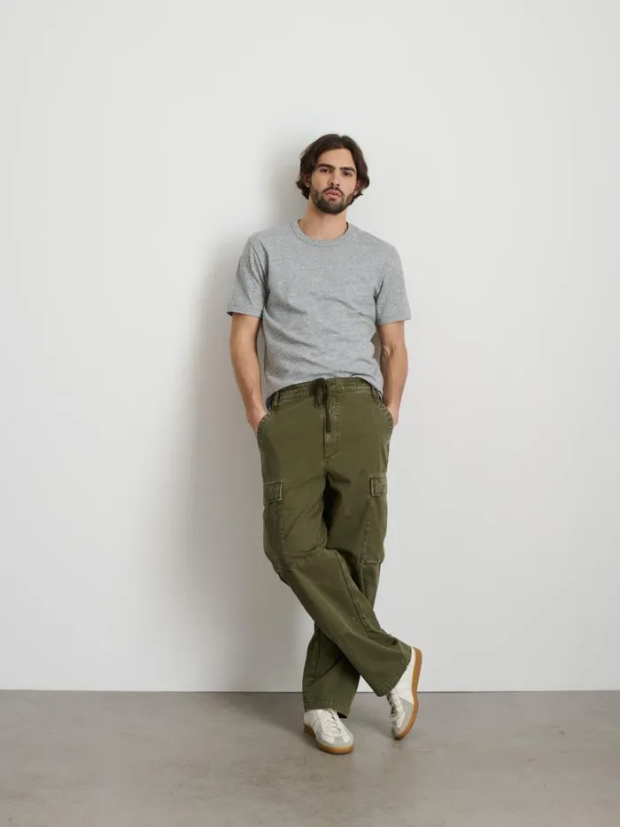 Alex Mill Garment Dyed Cargo Pant In Canvas Field Olive Men Pants
