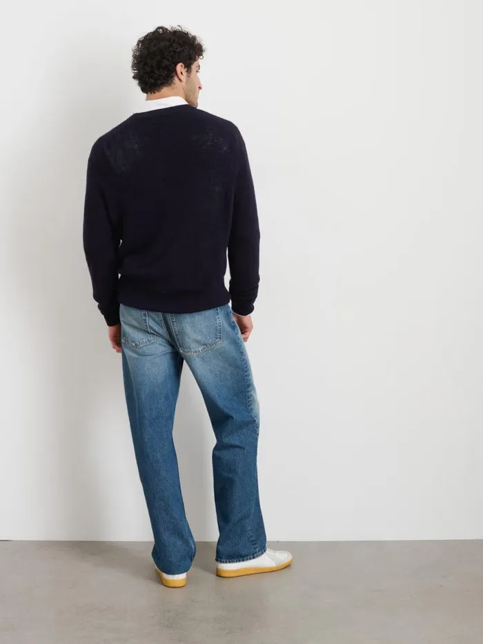 Alex Mill Hank Crewneck Sweater In Wool Dark Navy Men Sweaters Sweatshirts Alex Mill Hank Crewneck Sweater In Wool Dark Navy Men Sweaters Sweatshirts