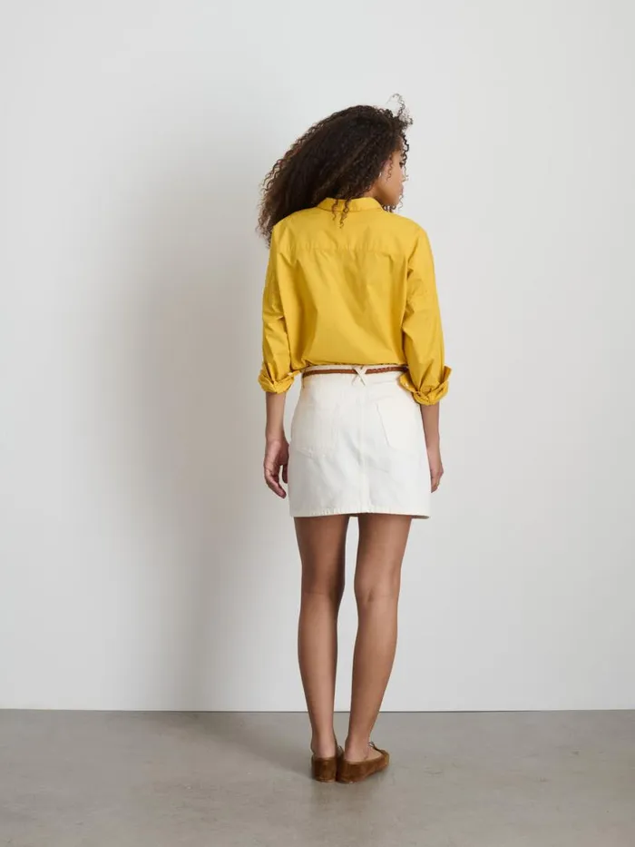 Alex Mill Jo Shirt In Cotton Poplin Amalfi Yellow Women Shirts Tops