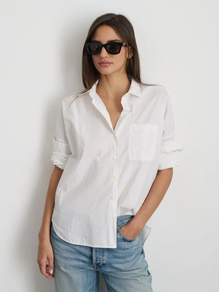 Alex Mill Jo Shirt In Cotton Poplin White Women Shirts Tops