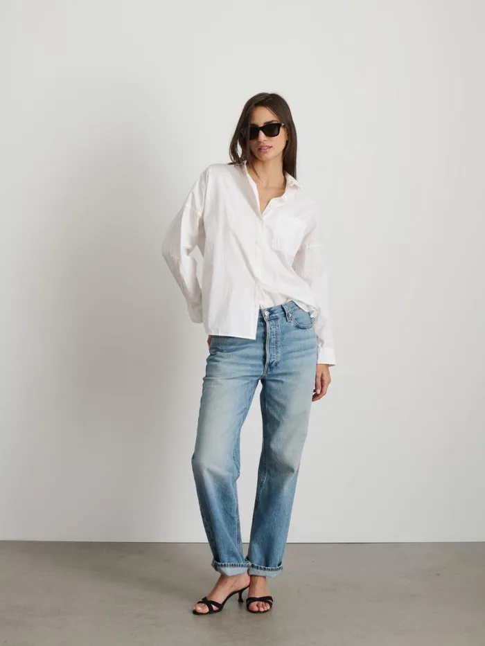 Alex Mill Jo Shirt In Cotton Poplin White Women Shirts Tops