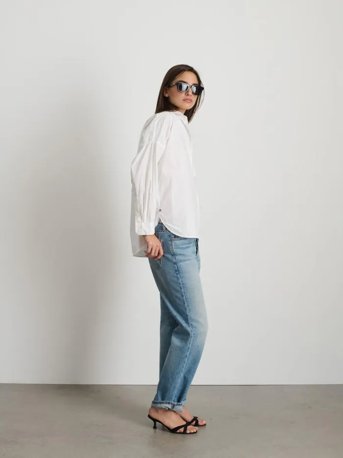 Alex Mill Jo Shirt In Cotton Poplin White Women Shirts Tops