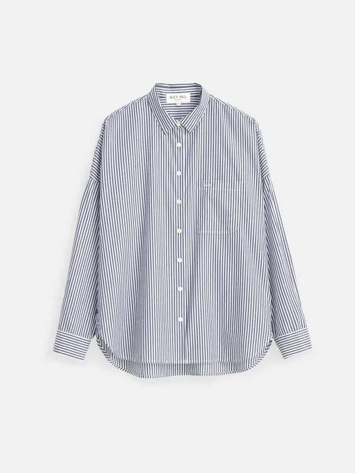 Alex Mill Jo Shirt In Striped Cotton Poplin Women Shirts Tops