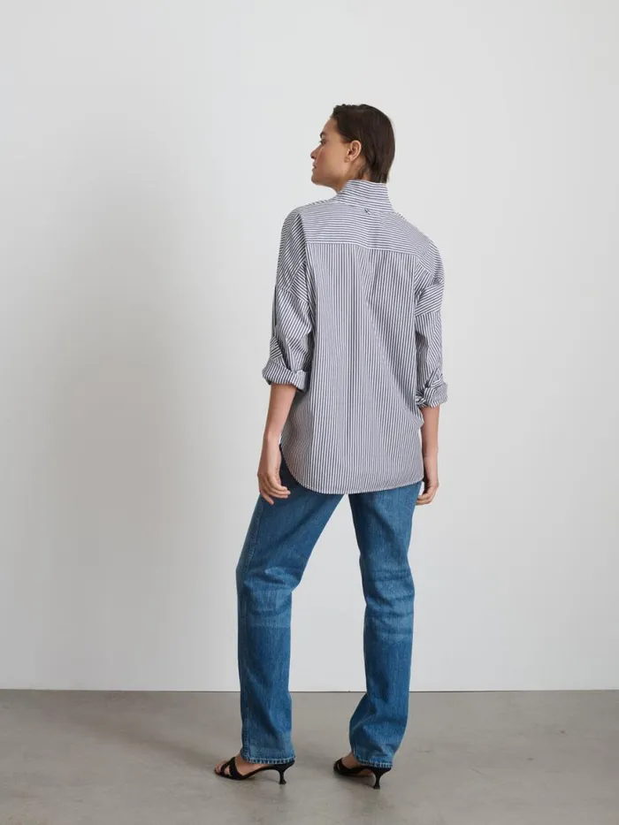 Alex Mill Jo Shirt In Striped Cotton Poplin Women Shirts Tops