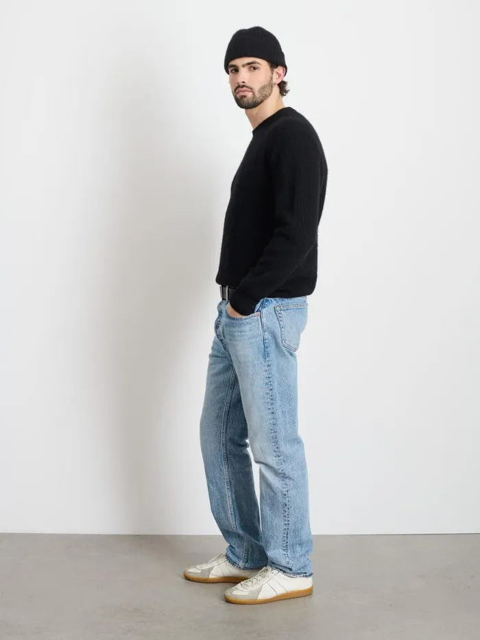 Alex Mill Jordan Sweater In Washed Cashmere Black Men Sweaters Sweatshirts