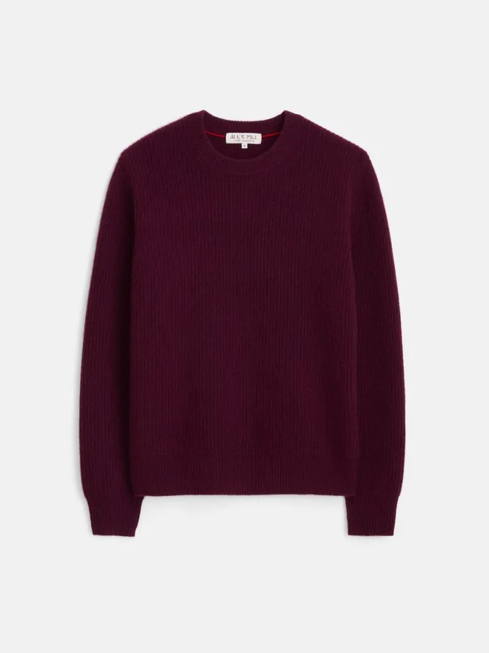 Alex Mill Jordan Sweater In Washed Cashmere Bordeaux Men Sweaters Sweatshirts